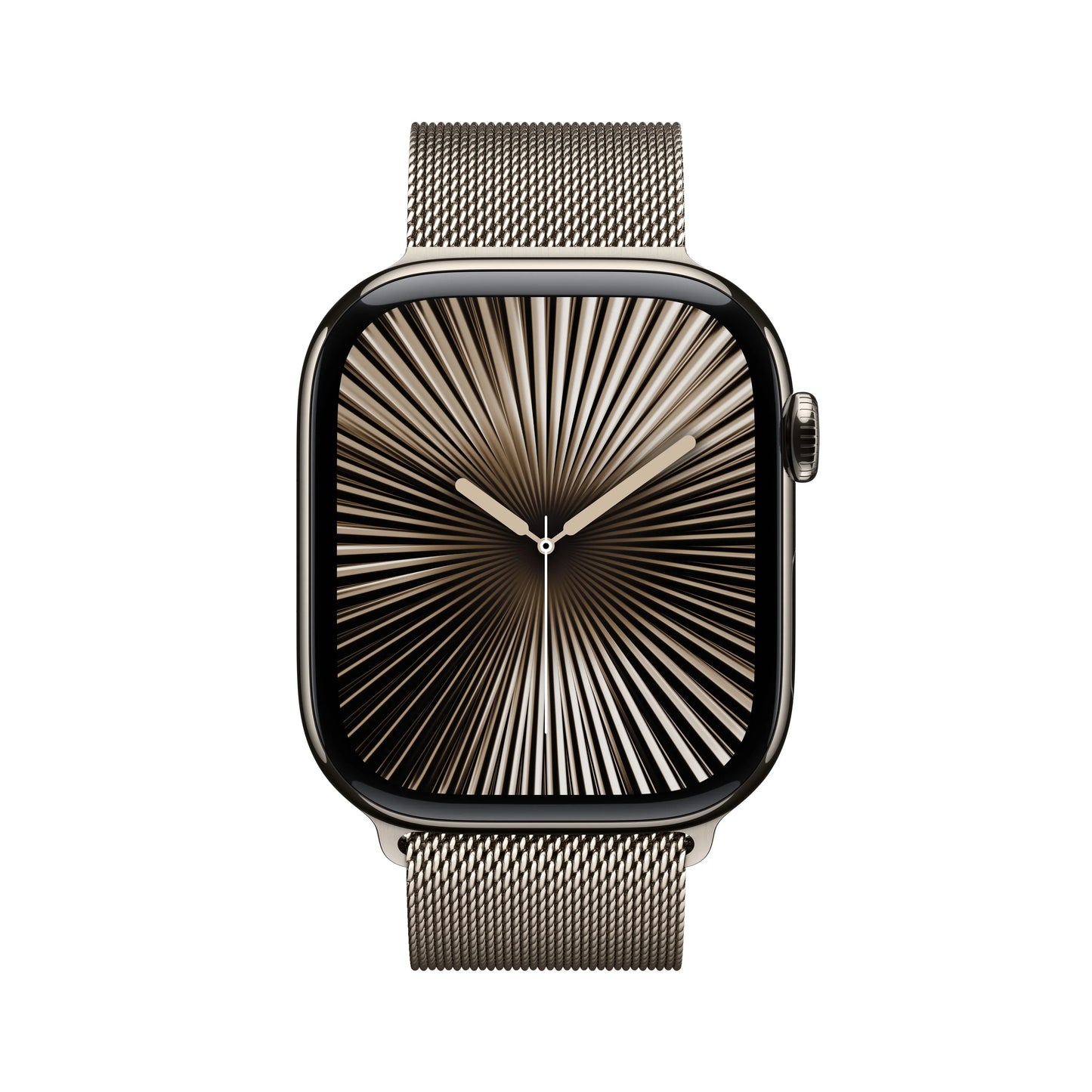 Apple Watch Series 10 GPS + Cellular, 46mm Natural Titanium Case, Natural Milanese Loop - S/M - iSTYLE RO