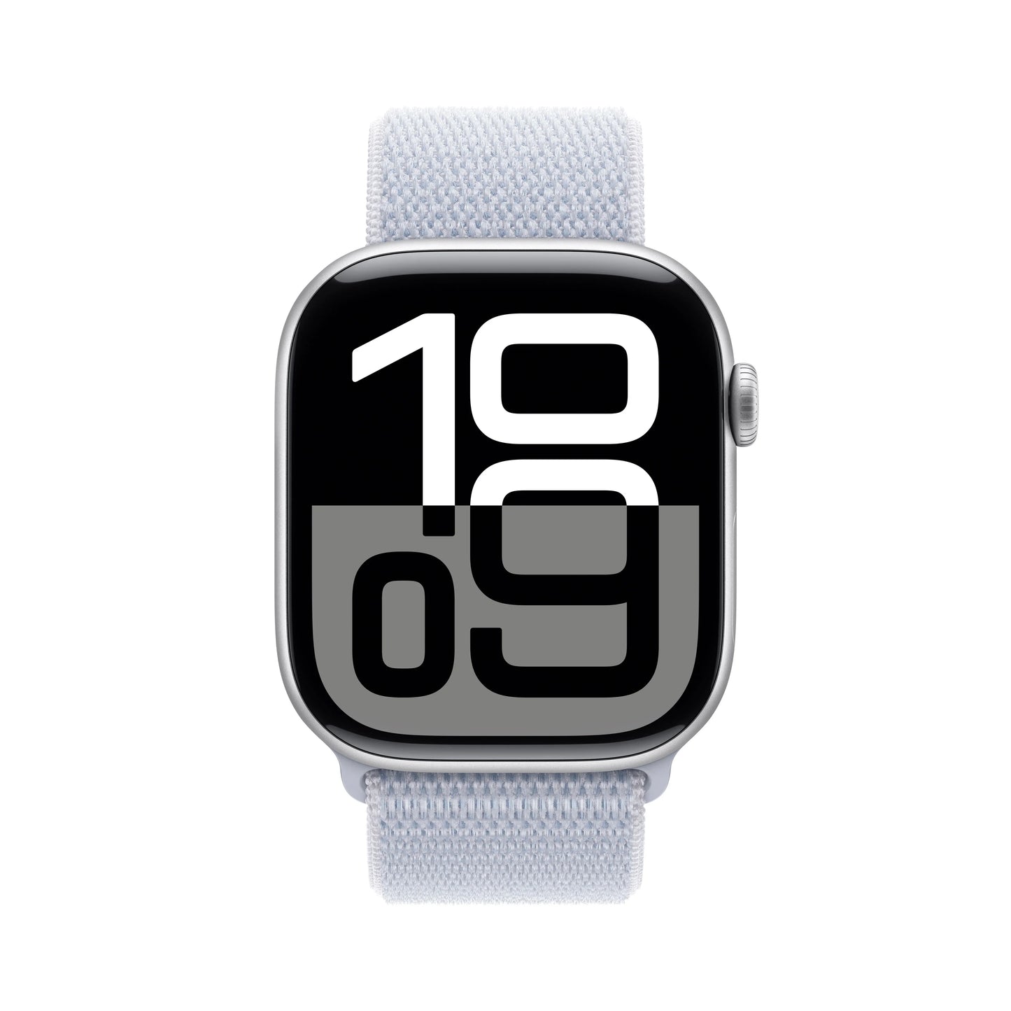 Apple Watch Series 10 GPS + Cellular, 46mm Silver Aluminium Case, Blue Cloud Sport Loop - iSTYLE RO