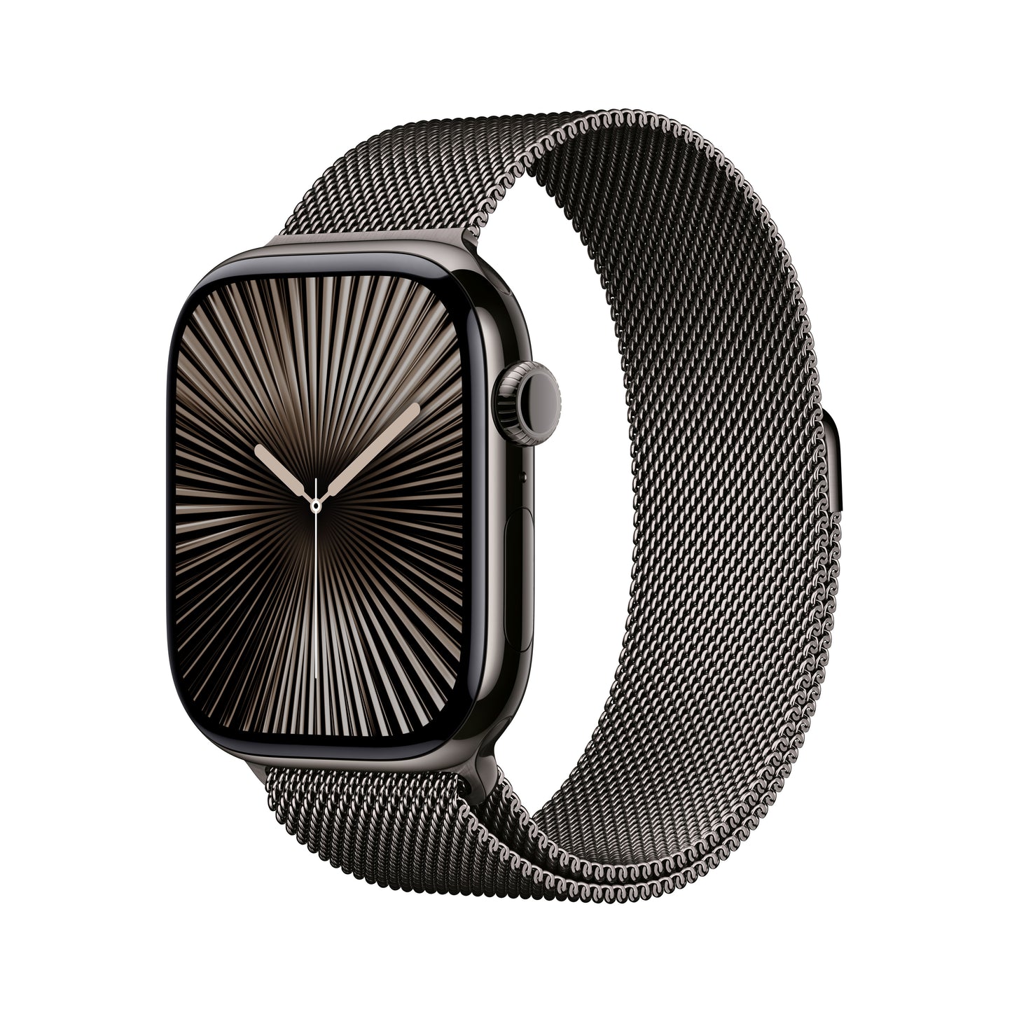 Apple Watch Series 10 GPS + Cellular, 46mm Slate Titanium Case, Slate Milanese Loop - S/M - iSTYLE RO