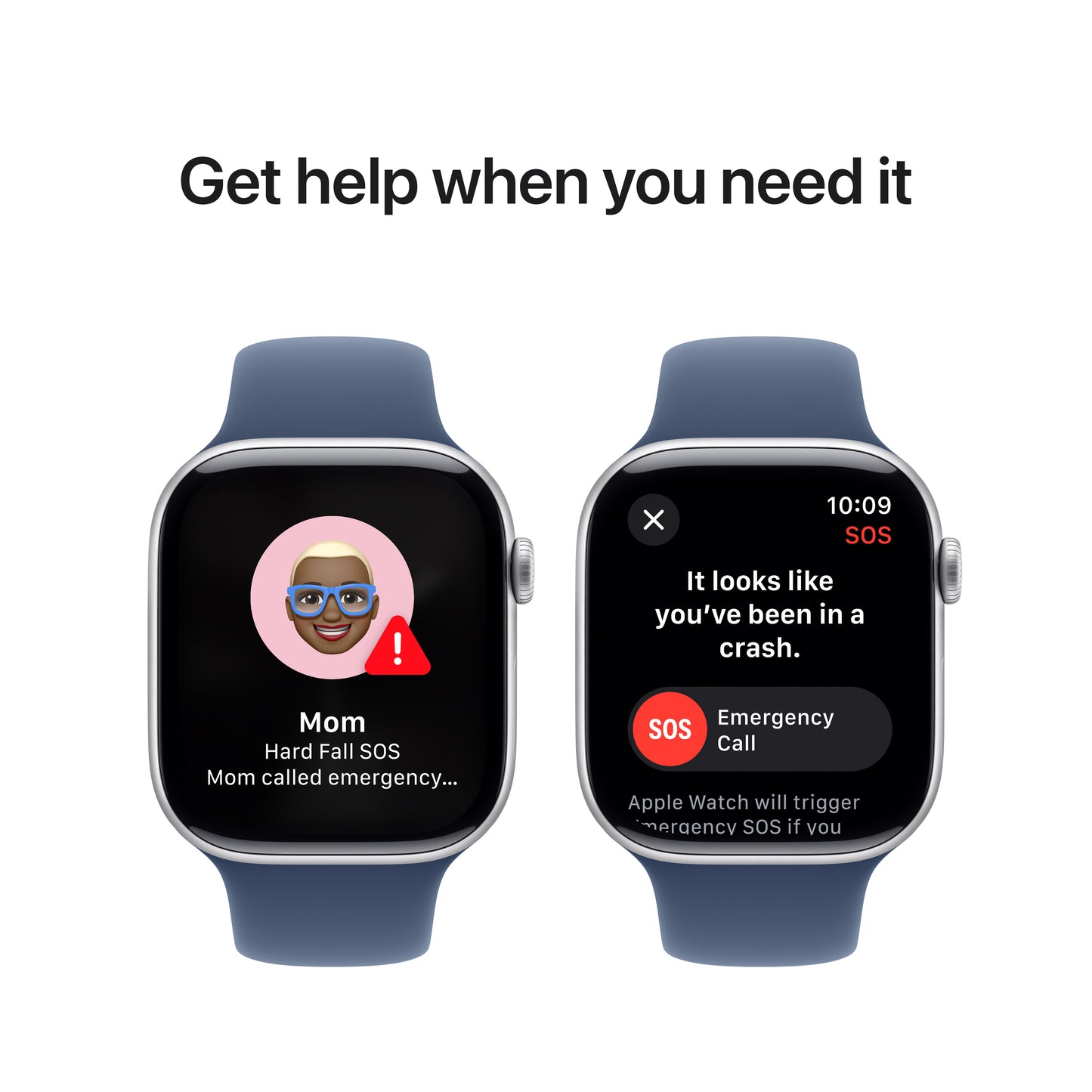 Apple Watch Series 10 GPS, 46mm Silver Aluminium Case, Denim Sport Band - S/M - iSTYLE RO