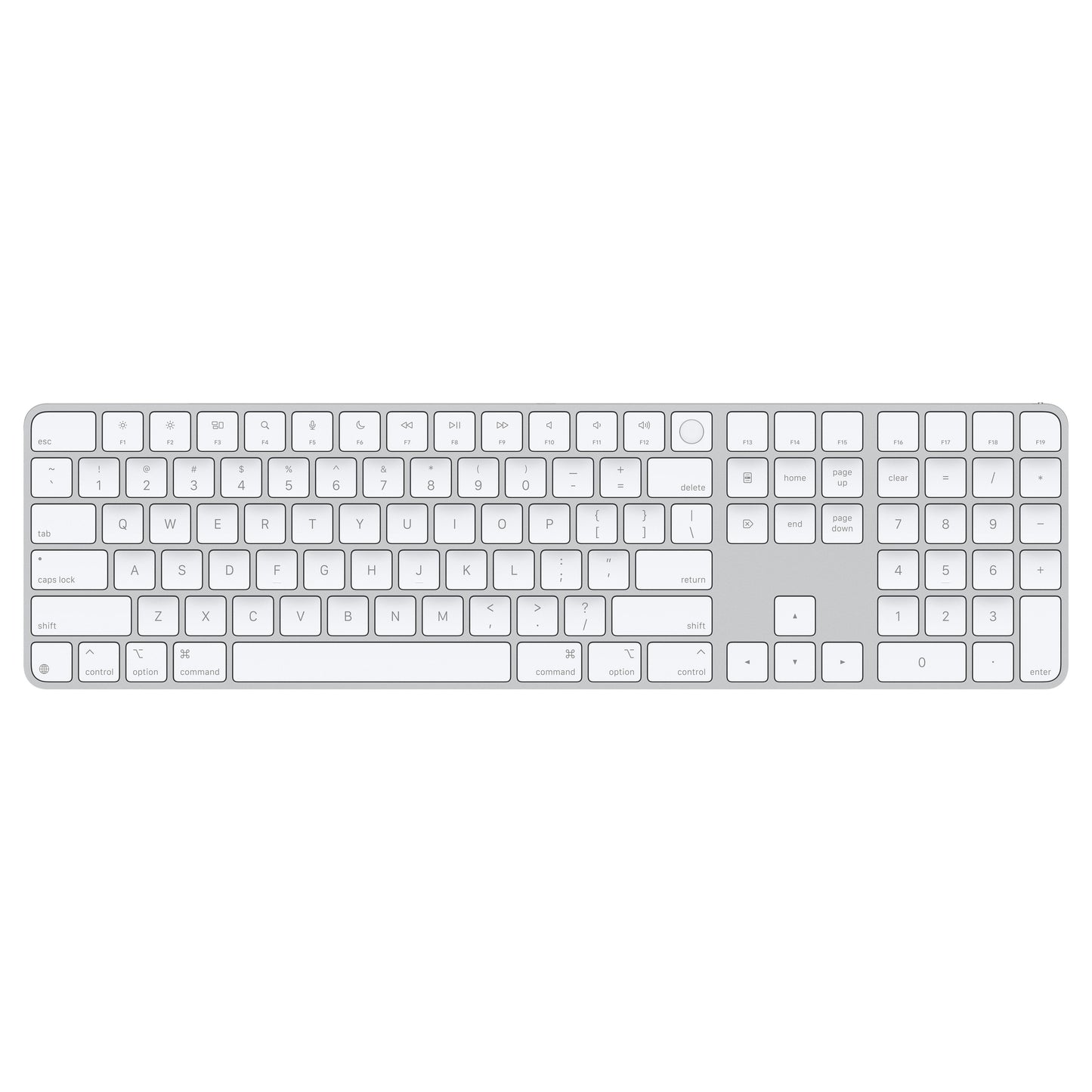 Tastatura Apple Magic Keyboard (2024) cu Touch ID si Numeric Keypad, US KB, Alb - iSTYLE RO
