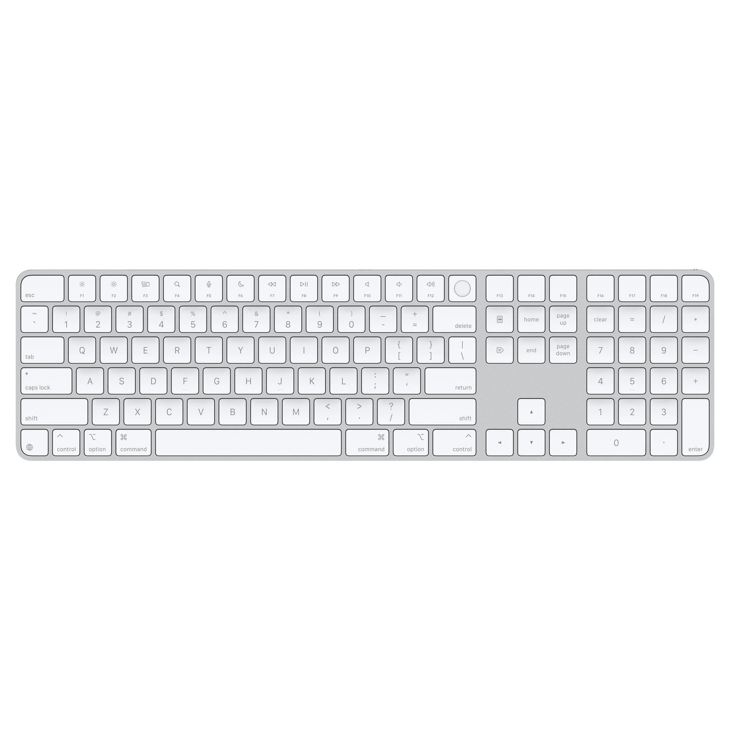 Tastatura Apple Magic Keyboard (2024) cu Touch ID si Numeric Keypad, US KB, Alb - iSTYLE RO