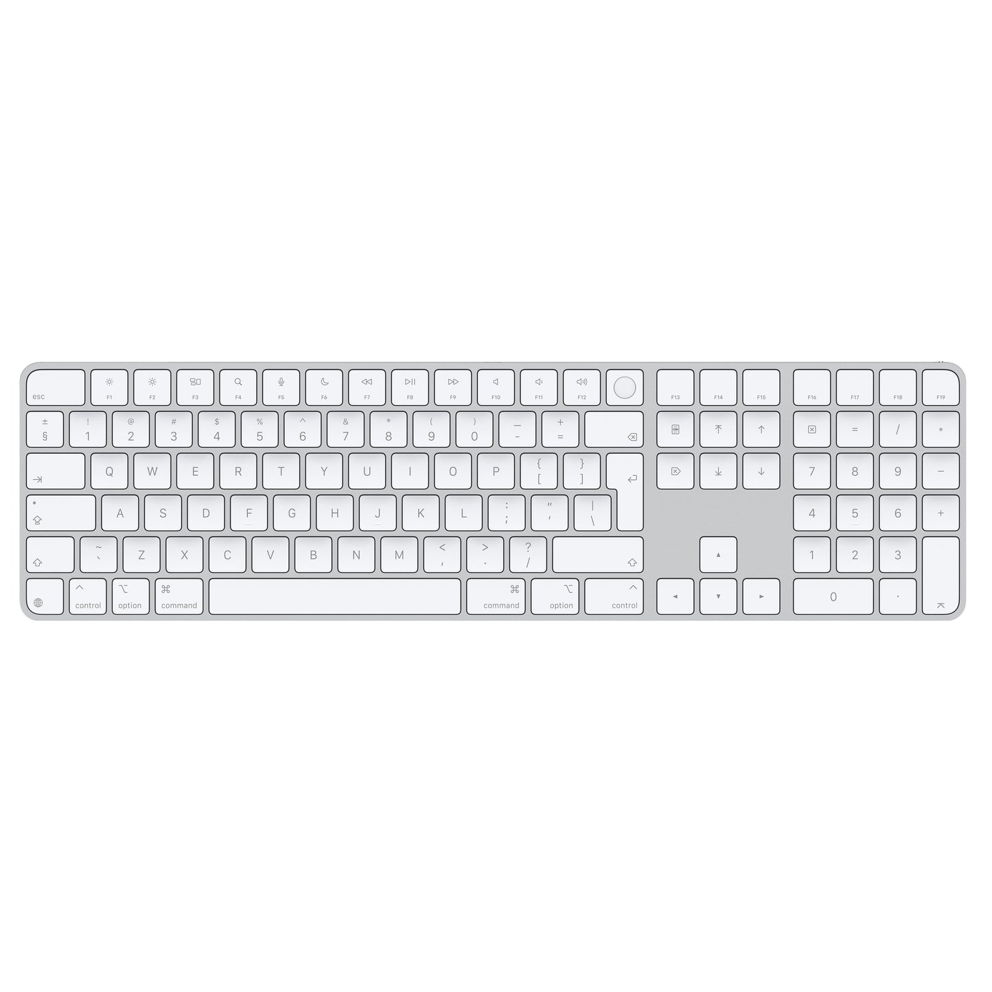 Tastatura Apple Magic Keyboard (2024) cu Touch ID si Numeric Keypad, INT KB, Alb - iSTYLE RO