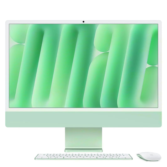 iMac 24" cu procesor Apple M4, 24", Retina 4.5K, 8 nuclee CPU si 8 nuclee GPU, 16GB, 256GB SSD, Verde - iSTYLE RO