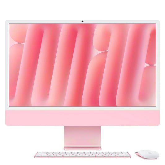 iMac 24" cu procesor Apple M4, 24", Retina 4.5K, 8 nuclee CPU si 8 nuclee GPU, 16GB, 256GB SSD, Roz - iSTYLE RO