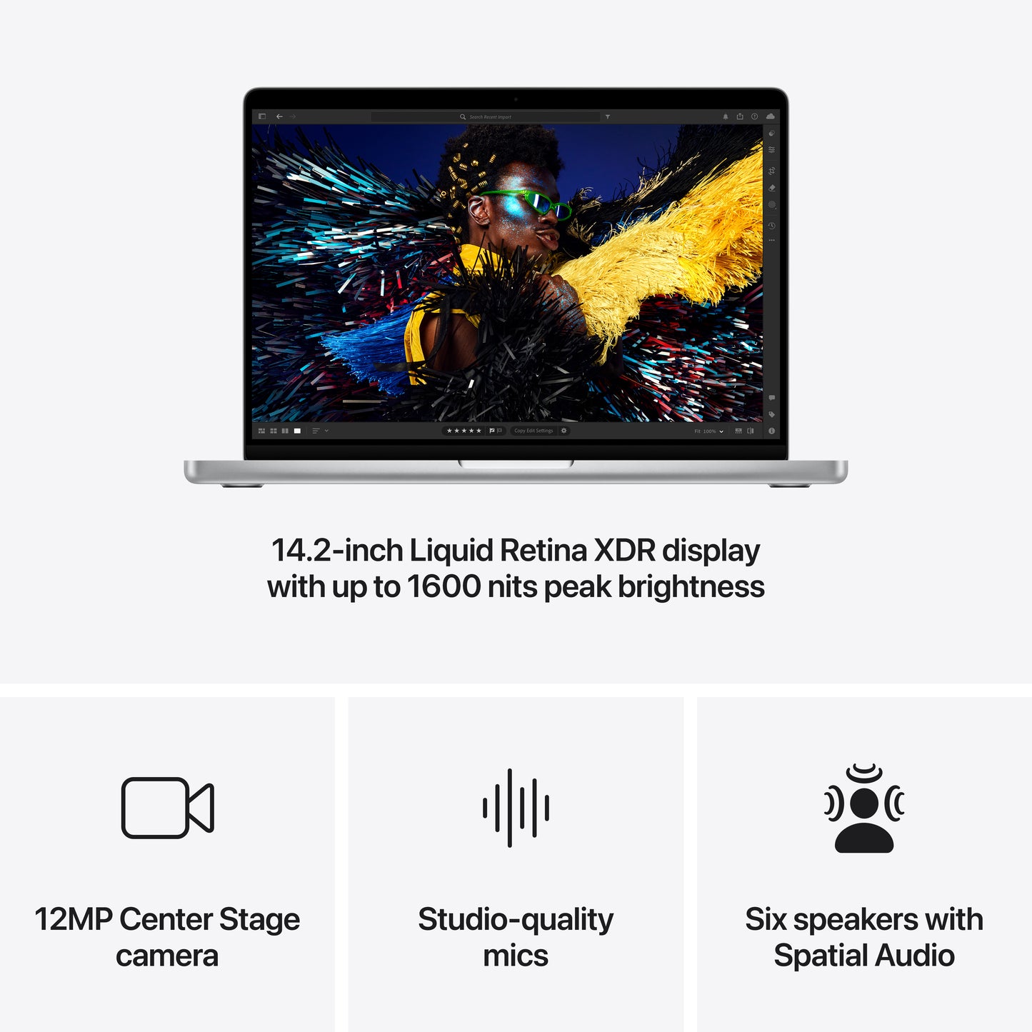 MacBook Pro 14", procesor Apple M4, 10 nuclee CPU si 10 nuclee GPU, 16GB, 1TB SSD, Silver - iSTYLE RO