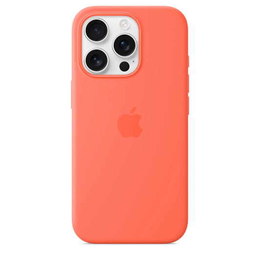 Husa de protectie Apple cu MagSafe pentru iPhone 16 Pro, Silicon, Tangerine (SEASONAL) - iSTYLE RO