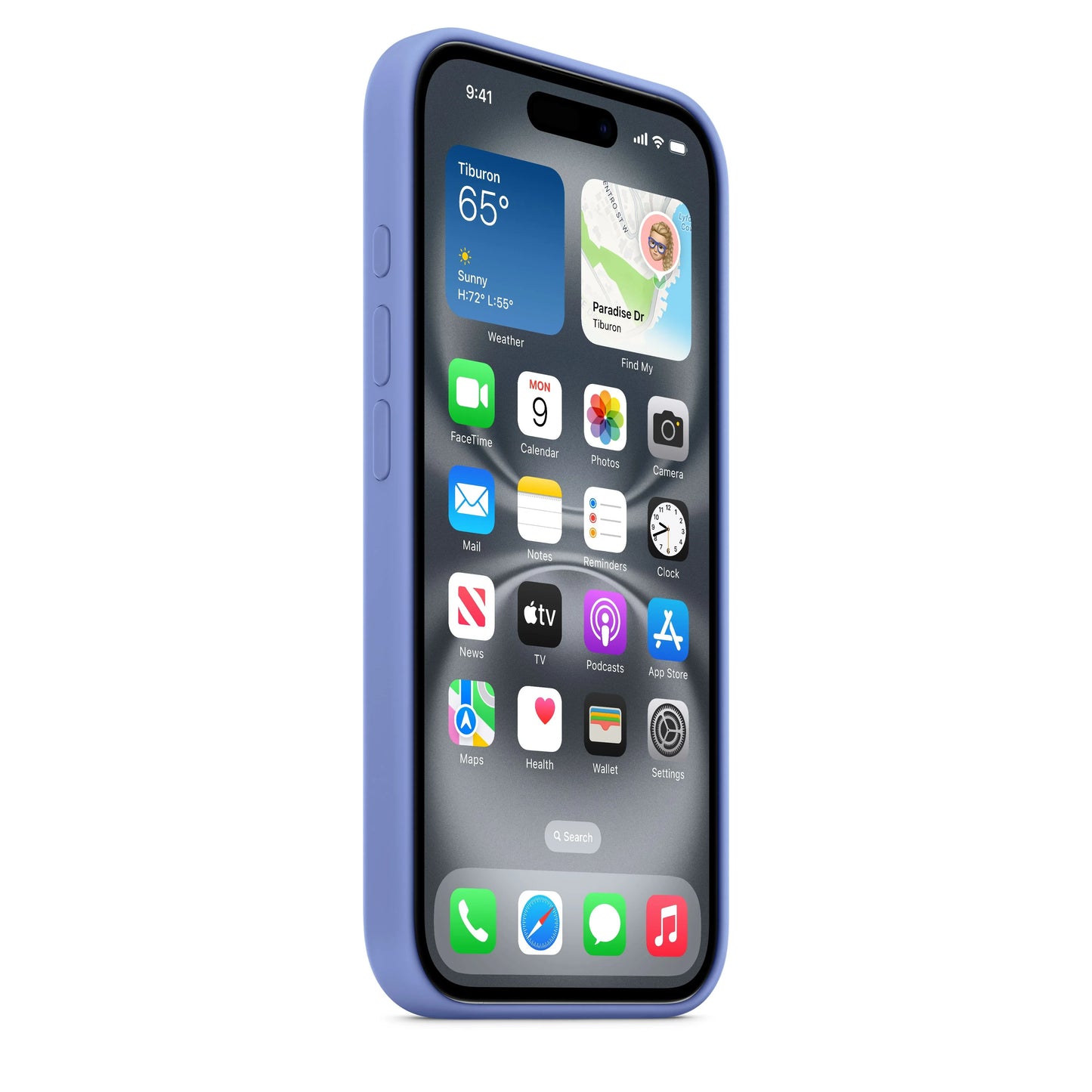 Husa de protectie Apple cu MagSafe pentru iPhone 16, Silicon, Periwinkle (SEASONAL) - iSTYLE RO