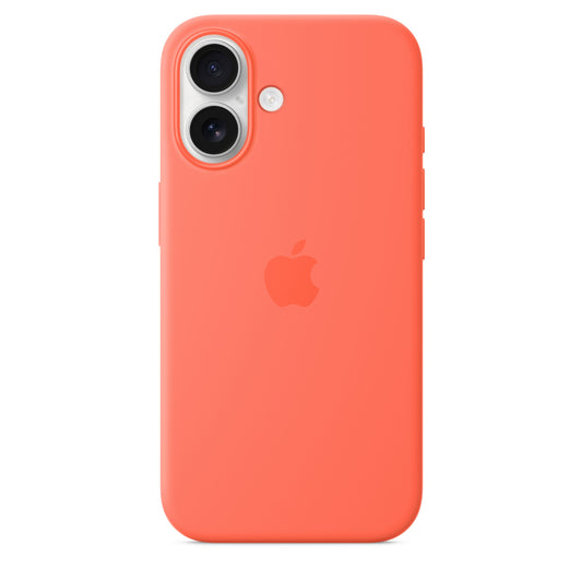 Husa de protectie Apple cu MagSafe pentru iPhone 16, Silicon, Tangerine (SEASONAL) - iSTYLE RO