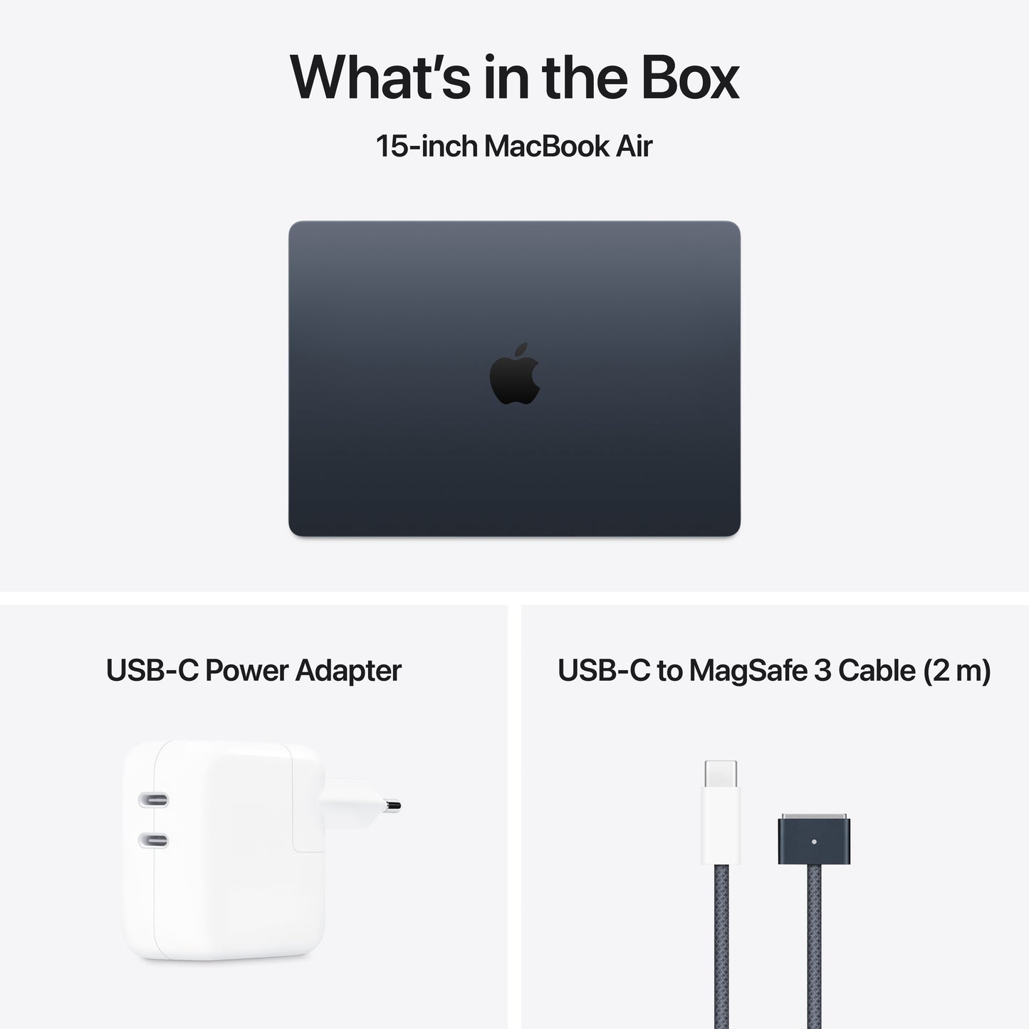 MacBook Air 15", procesor Apple M4, 10 nuclee CPU si 10 nuclee GPU, 16GB, 256GB, Midnight, INT KB - iSTYLE RO