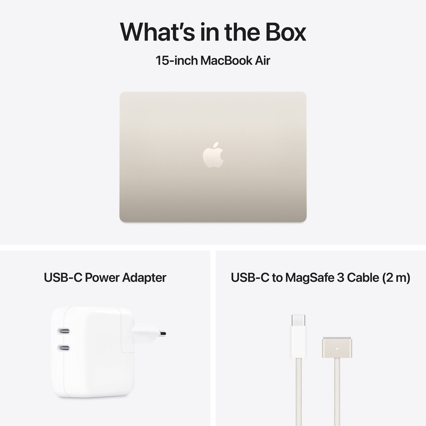 MacBook Air 15", procesor Apple M4, 10 nuclee CPU si 10 nuclee GPU, 24GB, 512GB, Starlight, INT KB - iSTYLE RO