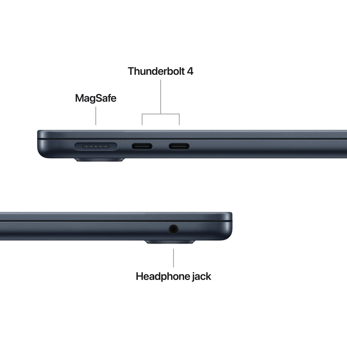 MacBook Air 13", procesor Apple M4, 10 nuclee CPU si 10 nuclee GPU, 16GB, 512GB, Midnight, INT KB - iSTYLE RO