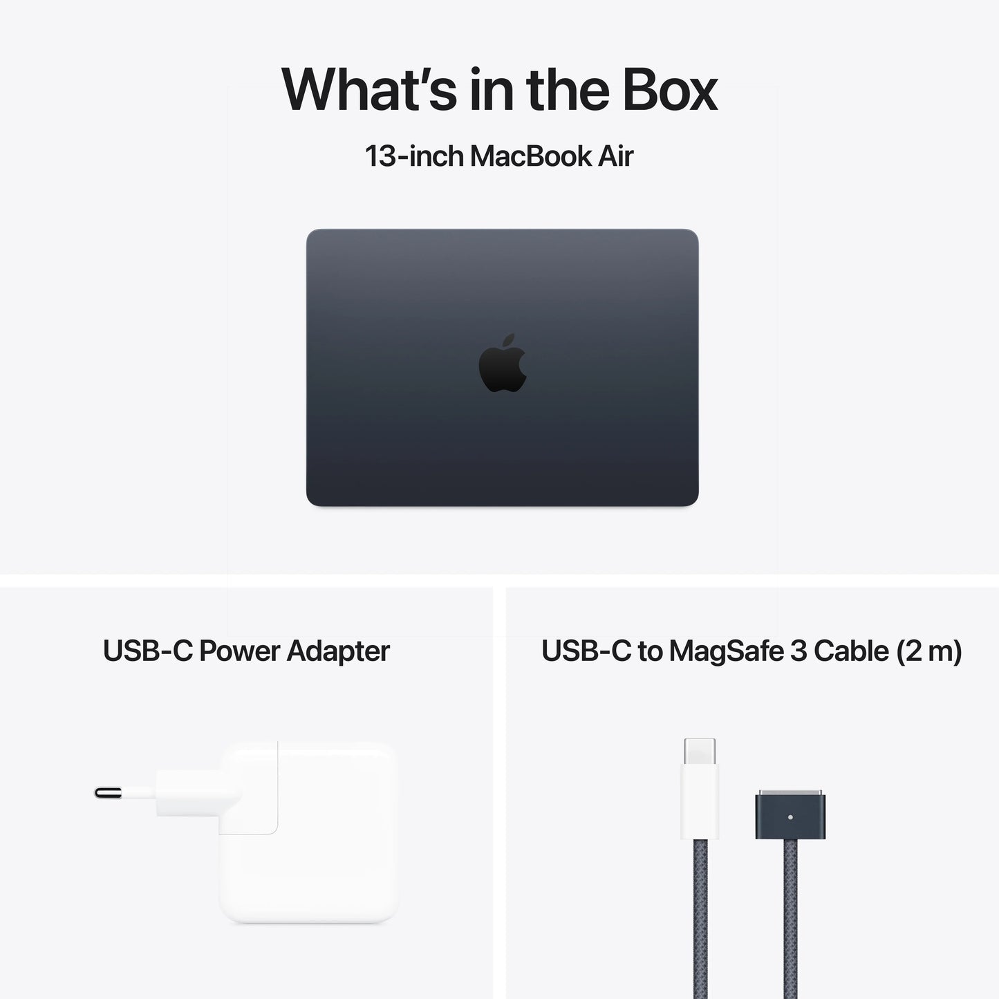 MacBook Air 13", procesor Apple M4, 10 nuclee CPU si 10 nuclee GPU, 24GB, 512GB, Midnight, INT KB - iSTYLE RO