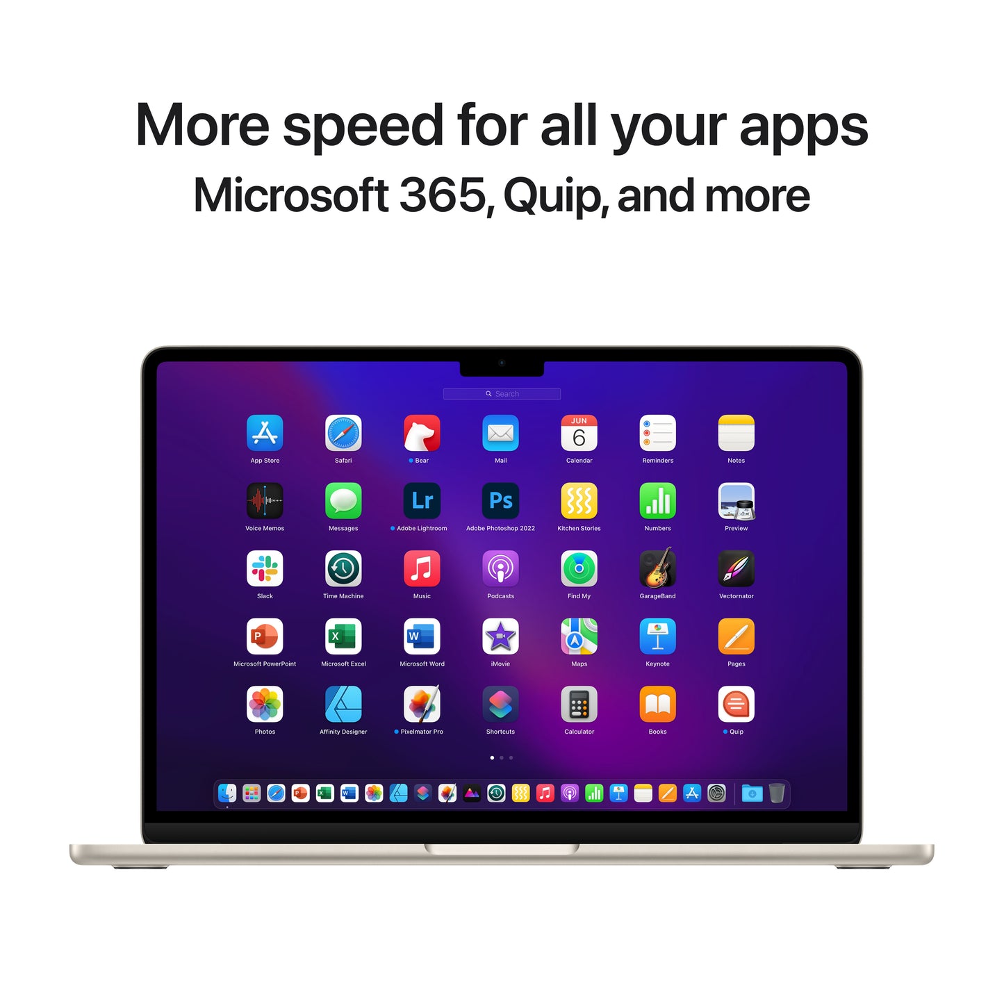 MacBook Air 13", procesor Apple M2, 8 nuclee CPU si 8 nuclee GPU, 16GB, 256GB, Starlight, INT KB - iSTYLE RO