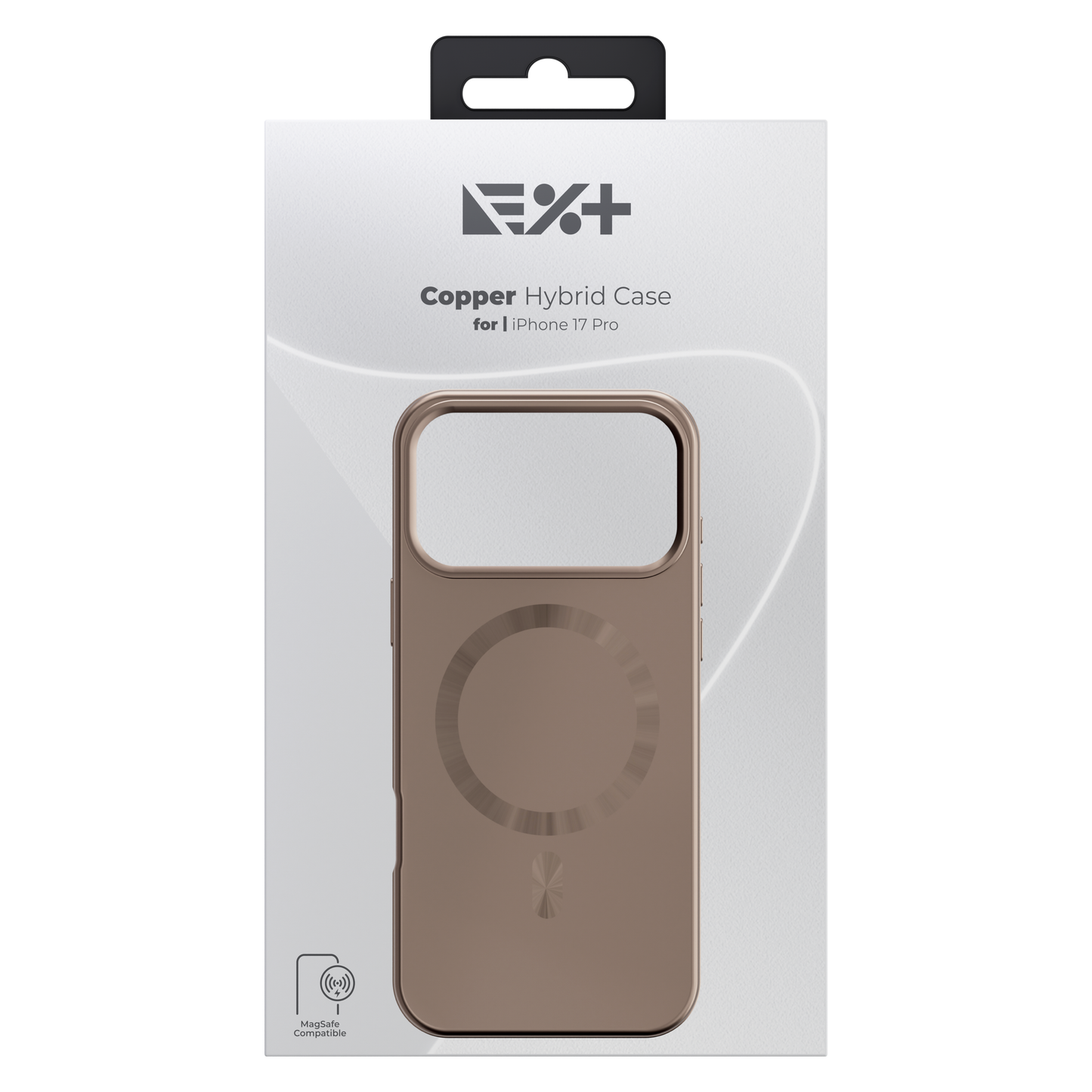 Husa de protectie NOA Hibrid pentru iPhone 17 Pro, MagSafe, Roz Cupru