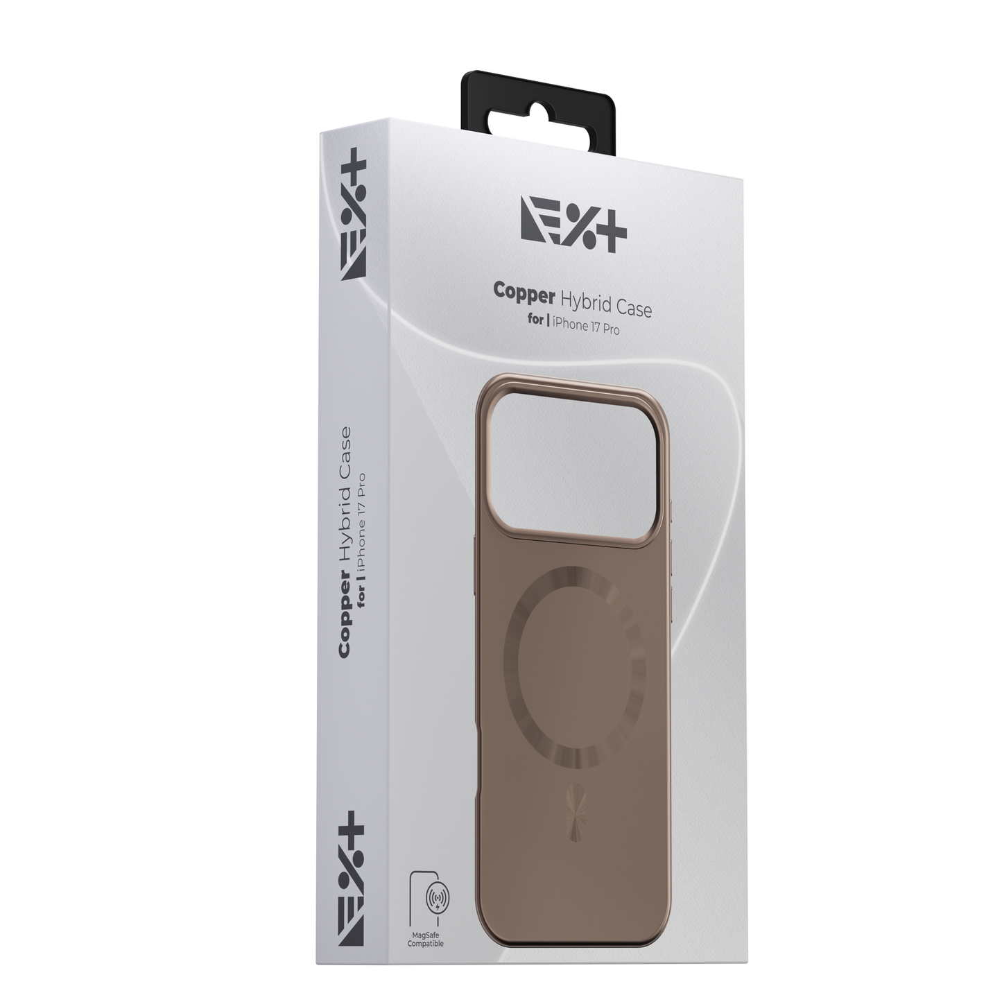 Husa de protectie NOA Hibrid pentru iPhone 17 Pro, MagSafe, Roz Cupru