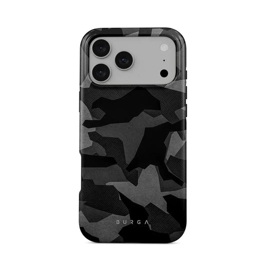 Husa de protectie Burga Night Black Camouflage Tough Magsafe Case pentru iPhone 17 Pro