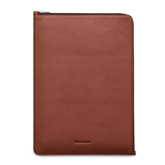 Husa de protectie Woolnut Folio pentru MacBook Pro 16", Piele, Cognac