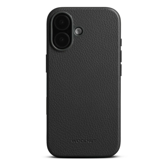 Husa de protectie Woolnut din piele pentru iPhone 17, Negru