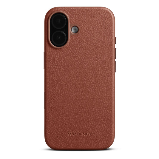 Husa de protectie Woolnut din piele pentru iPhone 17, Maro