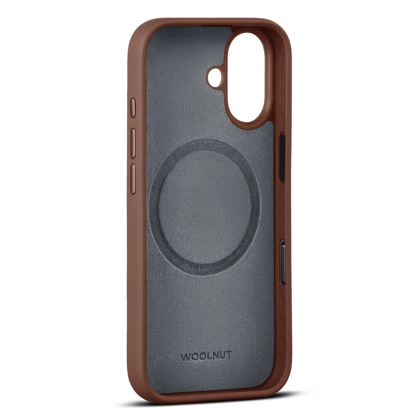 Husa de protectie Woolnut din piele pentru iPhone 17, Maro