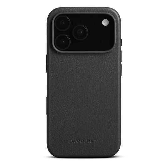 Husa de protectie Woolnut din piele pentru iPhone 17 Pro, Negru