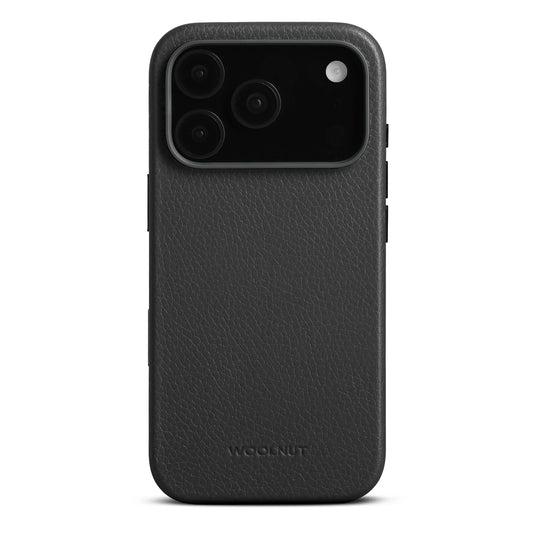 Husa de protectie Woolnut din piele pentru iPhone 17 Pro, Negru