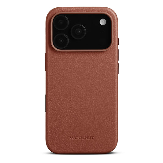 Husa de protectie Woolnut din piele pentru iPhone 17 Pro, Maro