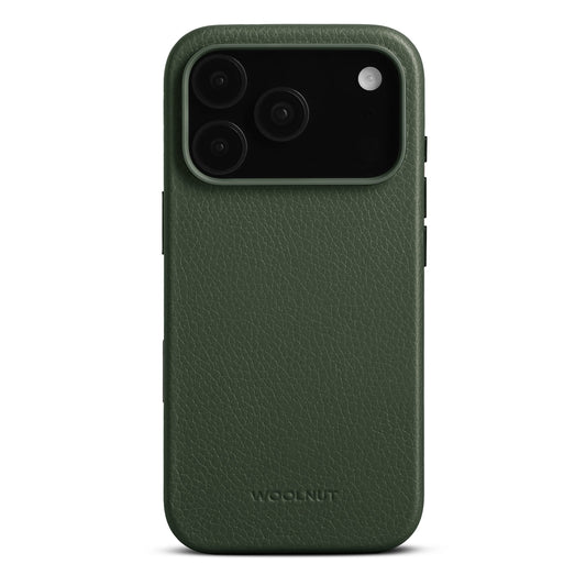 Husa de protectie Woolnut din piele pentru iPhone 17 Pro, Verde