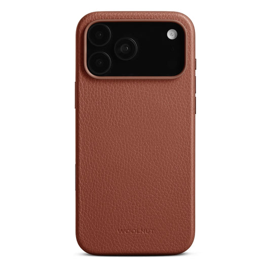 Husa de protectie Woolnut din piele pentru iPhone 17 Pro Max, Maro