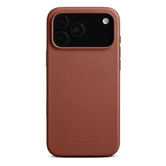 Husa de protectie Woolnut din piele pentru iPhone 17 Pro Max, Maro