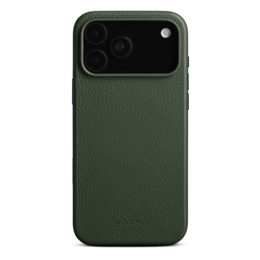 Husa de protectie Woolnut din piele pentru iPhone 17 Pro Max, Verde