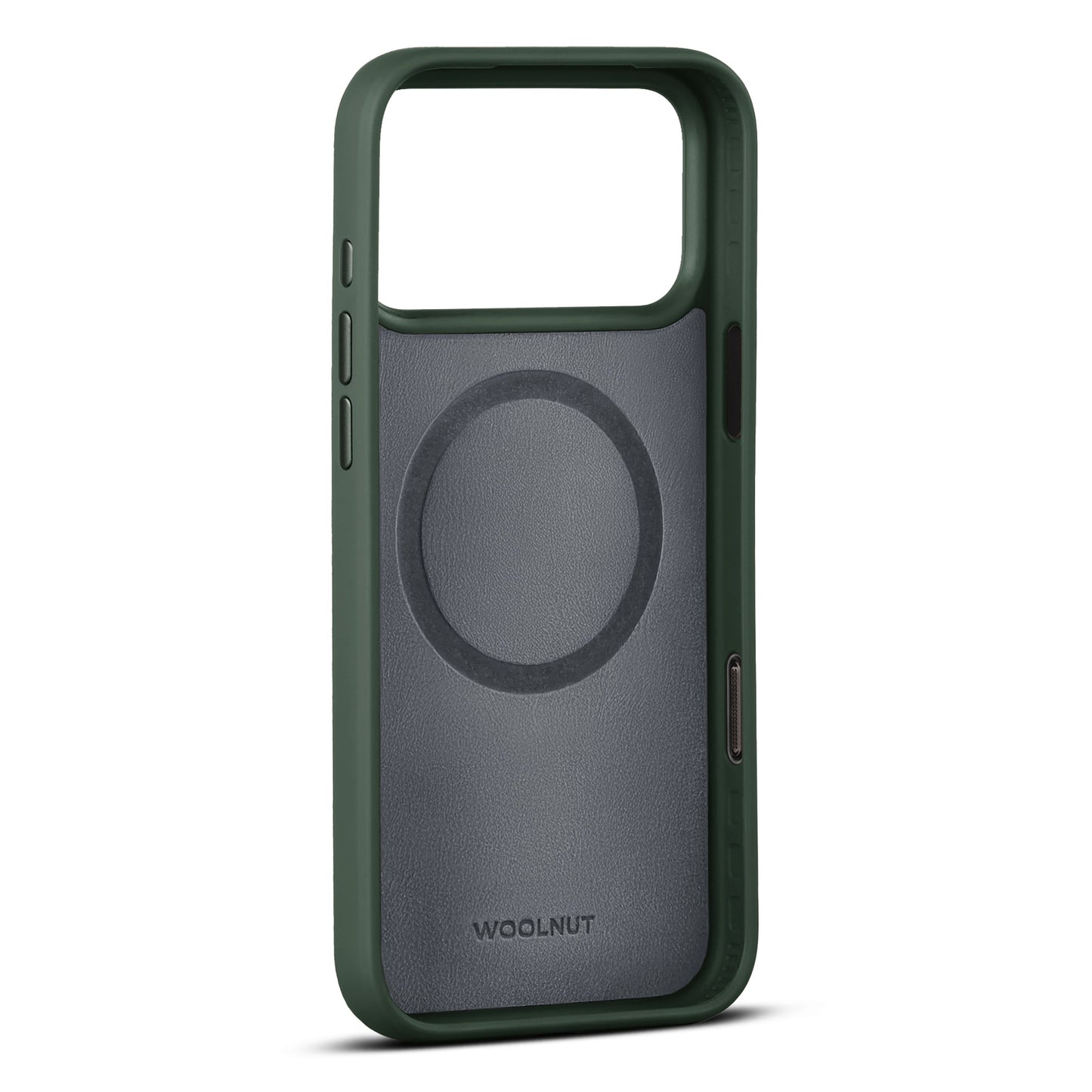 Husa de protectie Woolnut din piele pentru iPhone 17 Pro Max, Verde