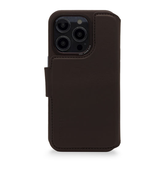 Husa de protectie Decoded cu portofel pentru iPhone 14 Pro, Piele, Maro - iSTYLE RO