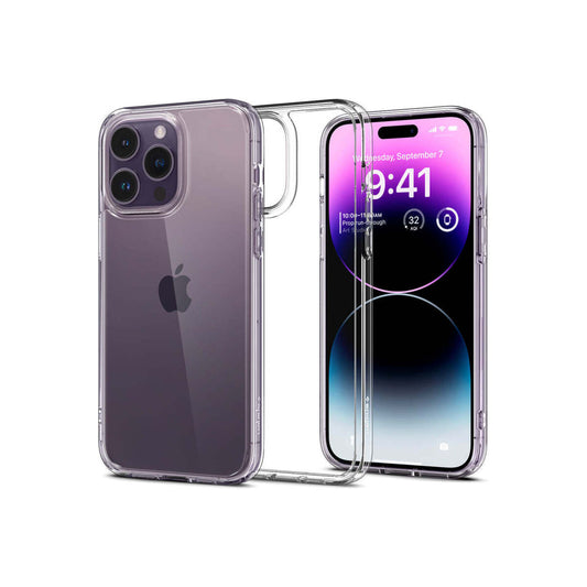 Husa de protectie Spigen Crystal Hybrid pentru iPhone 14 Pro, Crystal Clear - iSTYLE RO