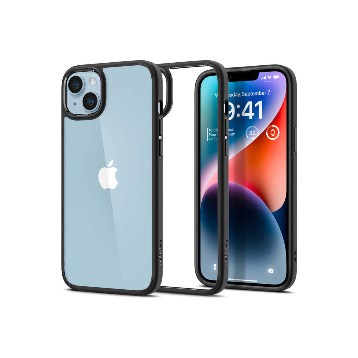 Husa de protectie Spigen Crystal Hybrid pentru iPhone 14, Negru - iSTYLE RO