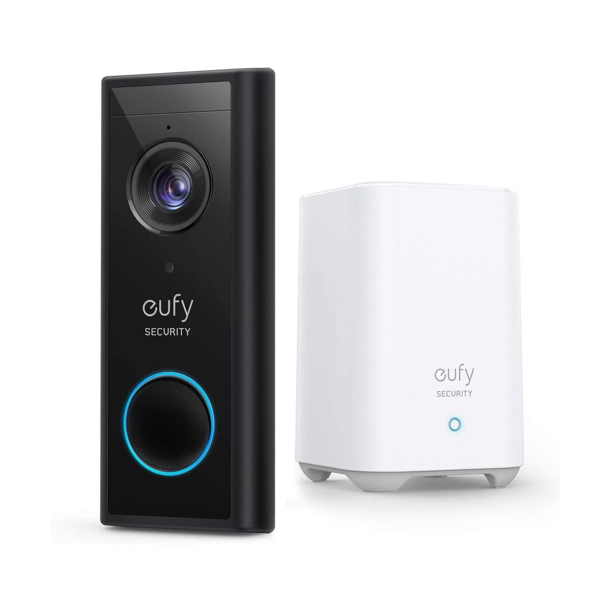 Kit sonerie video wireless + HomeBase EUFY E82101W4, 2K HD, Wi-Fi, negru-alb - iSTYLE RO