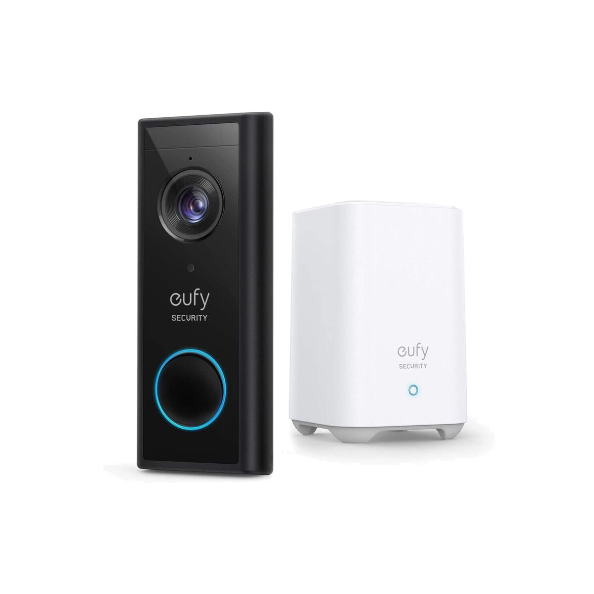Kit sonerie video wireless + HomeBase EUFY E82101W4, 2K HD, Wi-Fi, negru-alb - iSTYLE RO