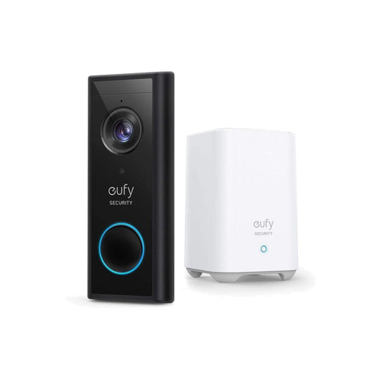 Kit sonerie video wireless + HomeBase EUFY E82101W4, 2K HD, Wi-Fi, negru-alb - iSTYLE RO