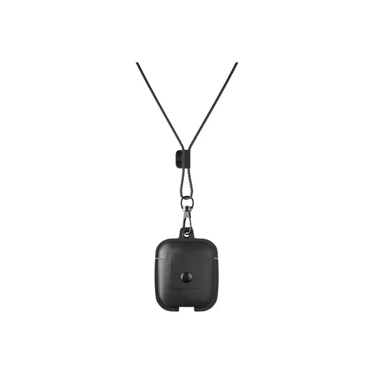 Husa de protectie Woodcessories AirCase pentru AirPods 1 & 2 Piele, Midnight Black - iSTYLE RO