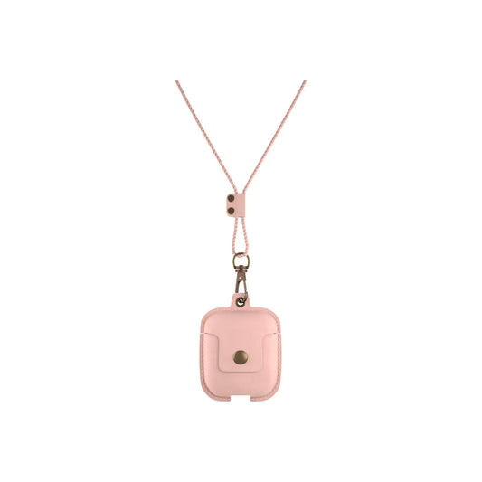 Husa de protectie Woodcessories AirCase pentru AirPods 1 & 2 Piele, Old Rose - iSTYLE RO