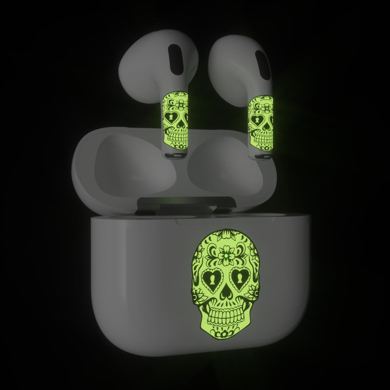 Skin NEXT ONE pentru AirPods 3rd Gen. - Craniu fosforescent - iSTYLE RO