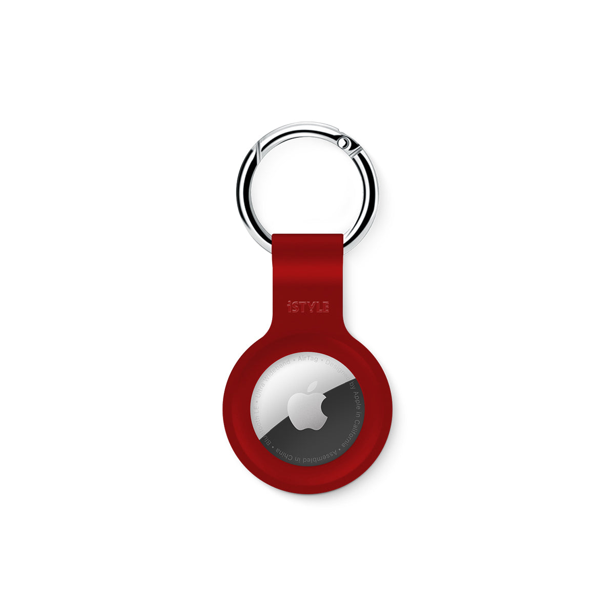Breloc iSTYLE pentru AirTag, Silicon, Rosu - iSTYLE RO