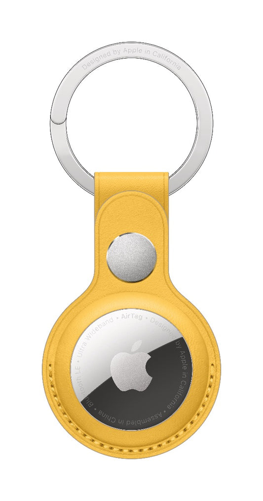 Breloc Apple pentru AirTag Key Ring Piele, Meyer Lemon - iSTYLE RO