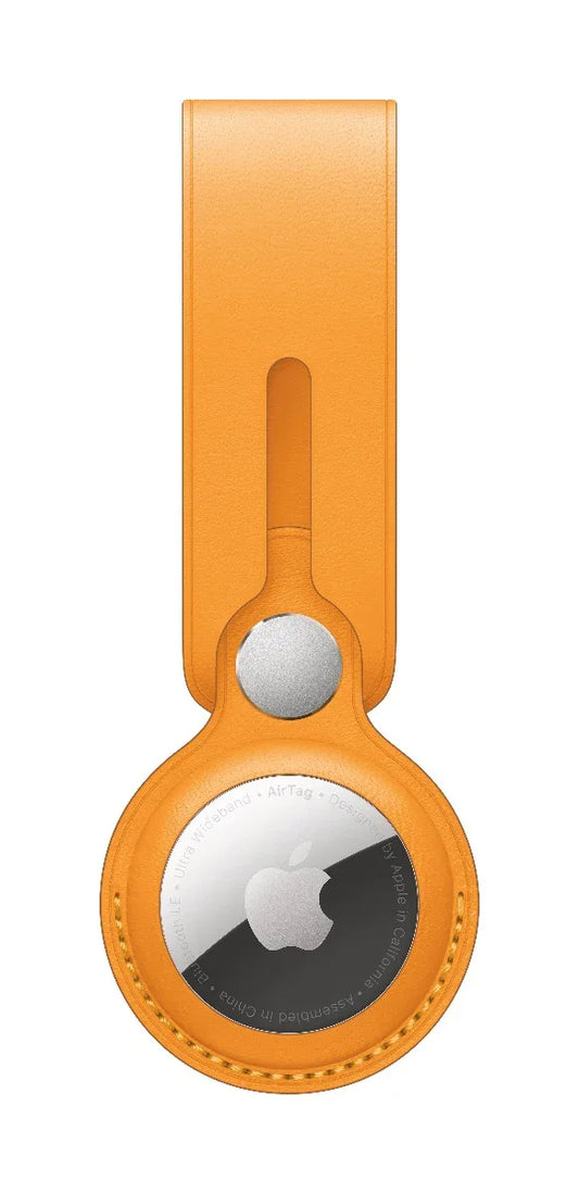 Breloc Apple pentru AirTag Loop Piele, California Poppy - iSTYLE RO