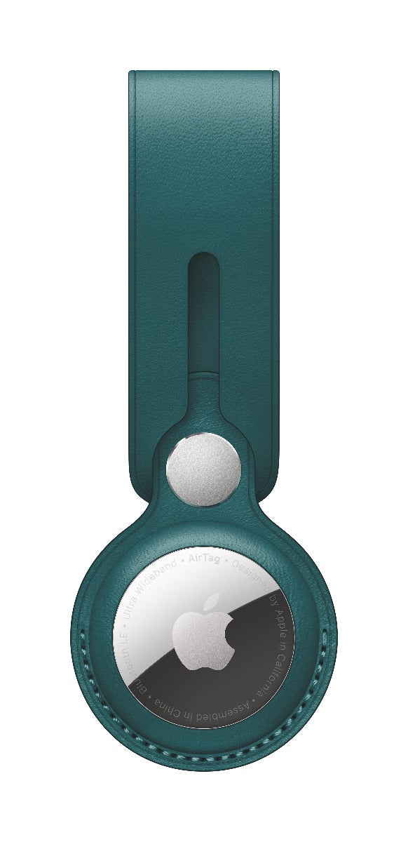 Breloc Apple pentru AirTag Leather Loop, Forest Green - iSTYLE RO