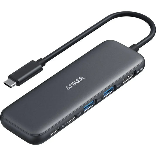 Hub Ultra-Slim Anker 332 USB-C 5-in-1 4K HDMI, Negru