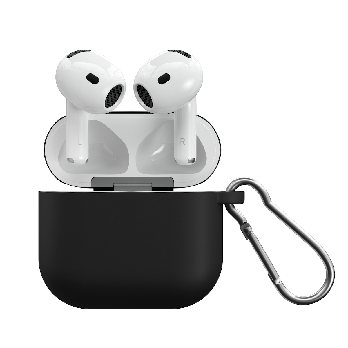 Husa de protectie NEXT ONE pentru AirPods 4, Silicon, Negru - iSTYLE RO