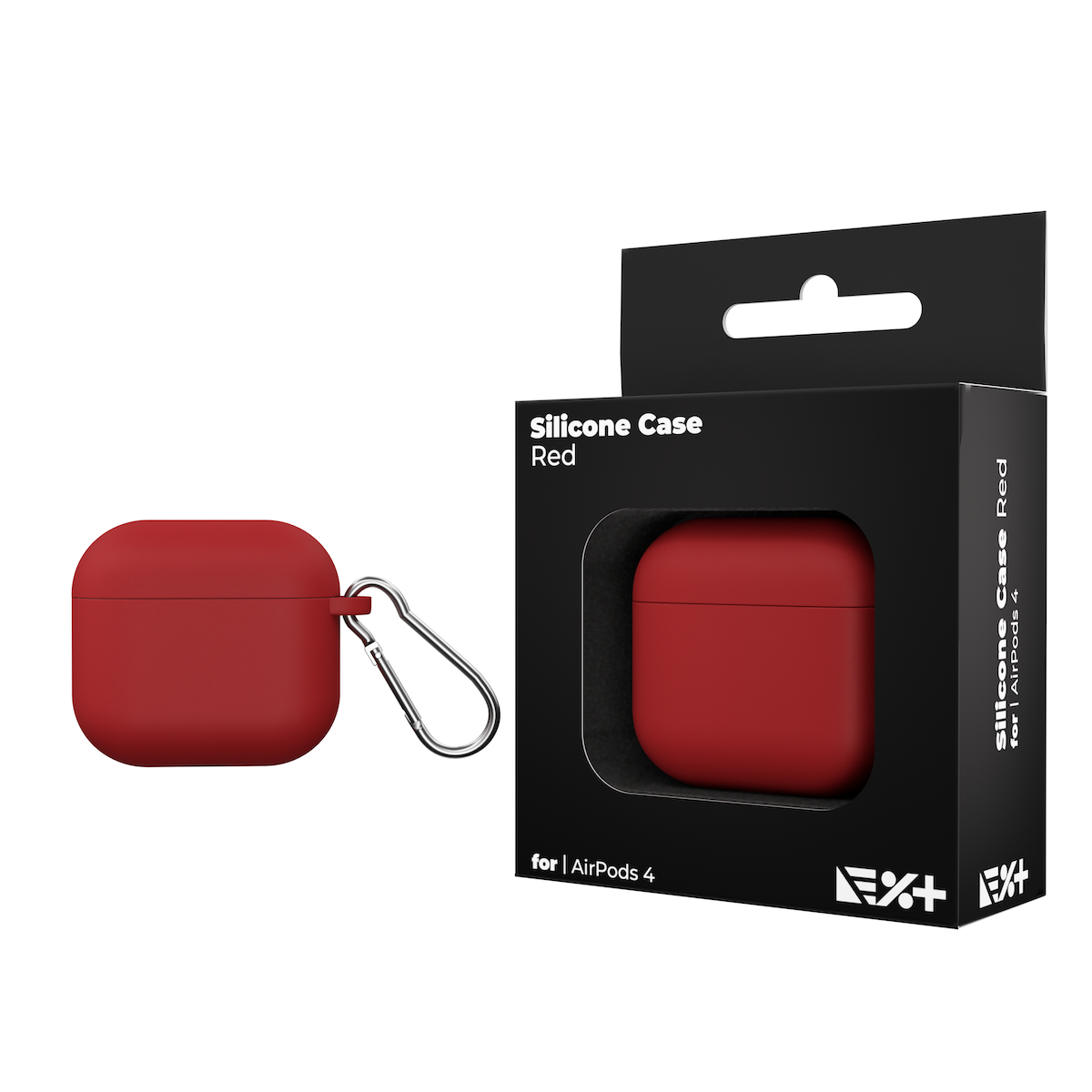 Husa de protectie NEXT ONE pentru AirPods 4, Silicon, Rosu - iSTYLE RO