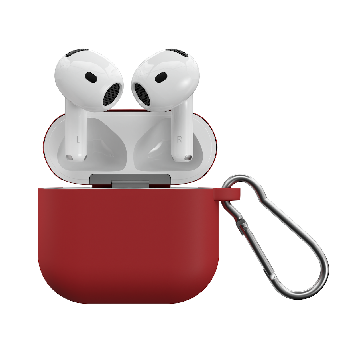 Husa de protectie NEXT ONE pentru AirPods 4, Silicon, Rosu - iSTYLE RO